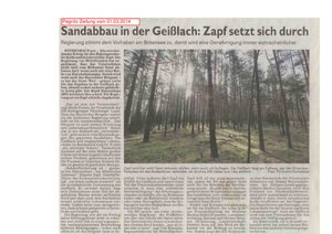 Sandabbau in der Geißlach: Zapf setzt sich durch