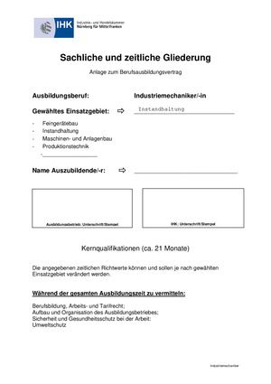 IHK-Beschreibung Industriemechaniker