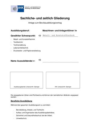 IHK-Beschreibung Maschinen- und Anlagenführer