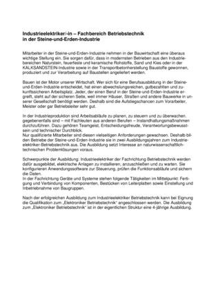 Industrieelektriker Kurzbeschreibung Ausbildung