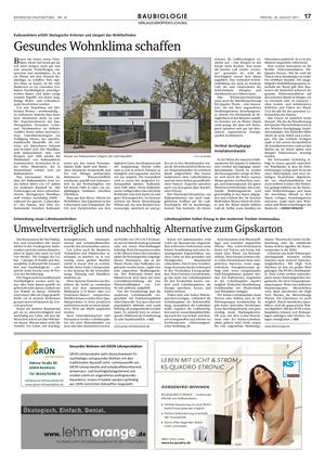 Bayerische Staatszeitung Gesundes Wohnklima