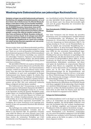 Ernst & Sohn Spezial Hotelbauten (Nov 2011) - Wandintegrierte Elektroinstallation zum jederzeitigen Nachinstallieren