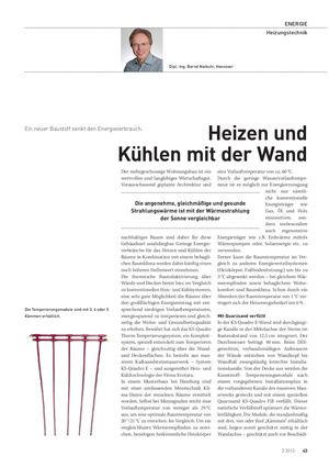 Bundesbaublatt (März 2013) - Heizen und Kühlen mit der Wand