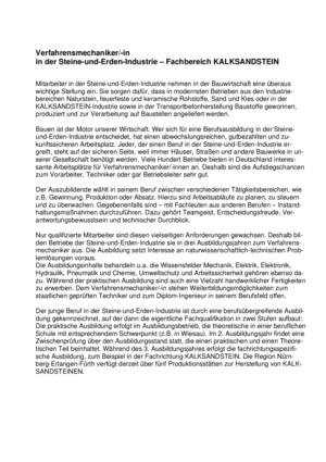 Verfahrensmechaniker Kurzbeschreibung Ausbildung