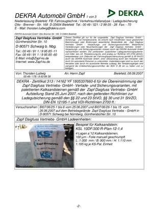 Dekra Zertifikat 10 DF / 300 R Plan 12 - 1,4