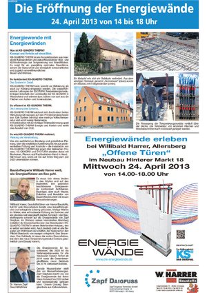 Zeitungsanzeige Tag der offenen Tür Harrer Allersberg