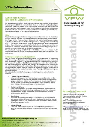 Lüftungskonzept nach DIN 1946