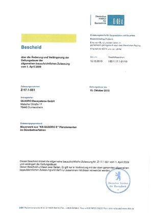 Zulassung KS-Quadro E