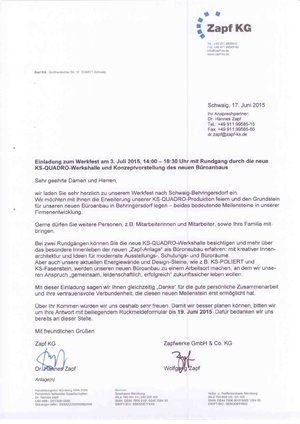 Einladung Werkfest 2015