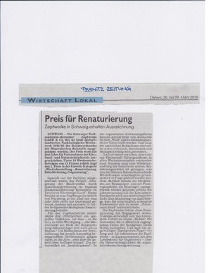 Artikel PZ 26.03.2016 - Preis für Renaturierung