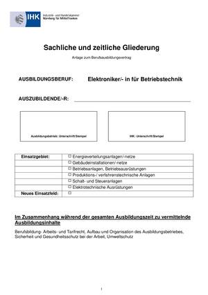 IHK-Beschreibung Elektroniker für Betriebstechnik