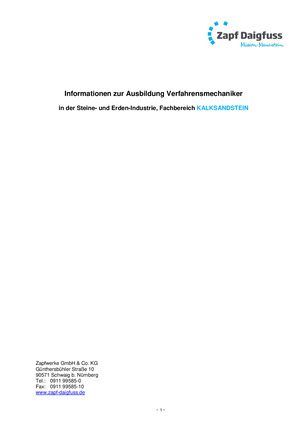 Ausbildung zum / zur Verfahrensmechaniker/in