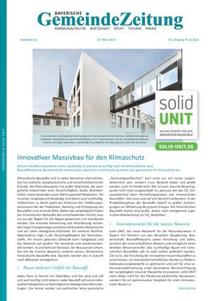 Sonderdruck der Bayerischen GemeindeZeitung Solit UNIT vom 23.03.2023